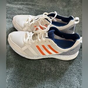 Adidas Kids White and Orange Sneakers